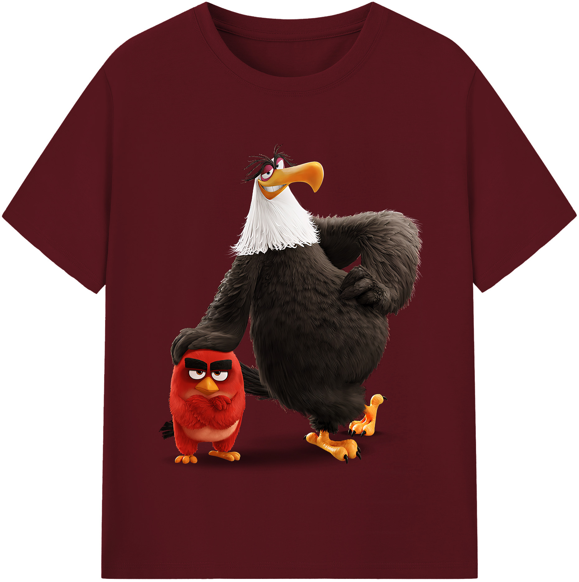 （画像用） Angry Birds アングリーバード 綿100％半袖Tシャツ（フロントプリント）